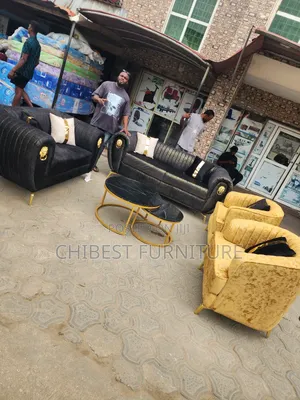 Quality Complete Set of 7 Seaters Upholstery Padded Sofa