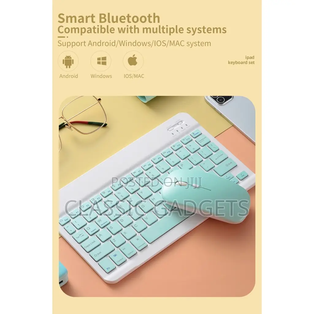 Ultra-slim Universal Wireless Bluetooth Keyboard With Mouse
