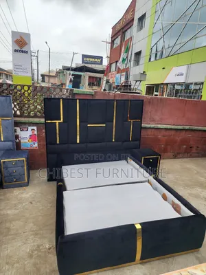 Quality 4.5by6 Upholstery Padded Bed Frame With One Bed Side