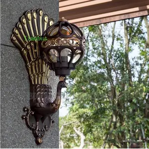 Classical Peacock Security Gate Lamp