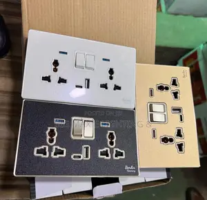 13A Berlin Universal Socket With USB Wall Outlet Double Out