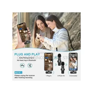 3 In1 Wireless Lapel Microphone Type-C Android Phone/ iPhone