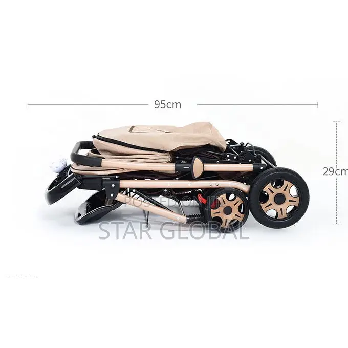 Adjustable Height Foldable Luxury Portable Baby Stroller