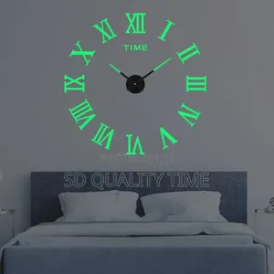 Diy 3d Wall Clock (Night Glow)
