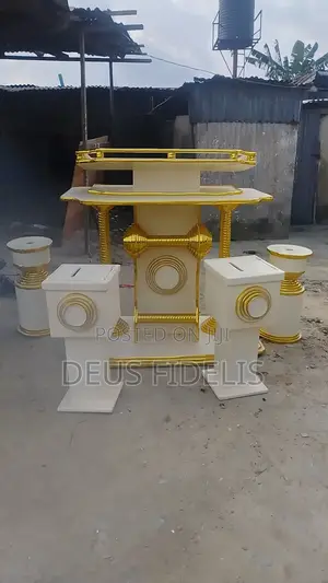 Church Pulpit,Flower Vase and Offering Box