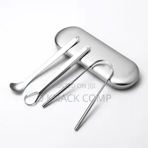 3 Set Tongue Scraper Stainless Steel Oral Cleaner