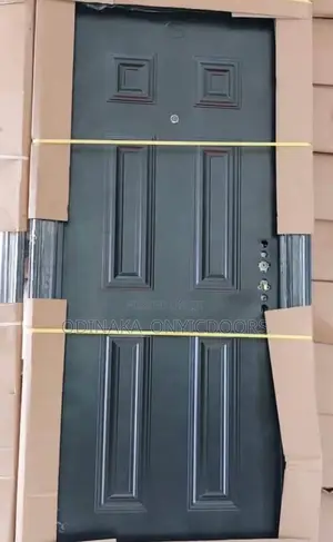 7ft By 3ft Harmony Steel Door Black (6 Panel)