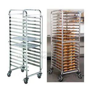 Stainless Steel Commercial Tray Trolley 16trays Capacity