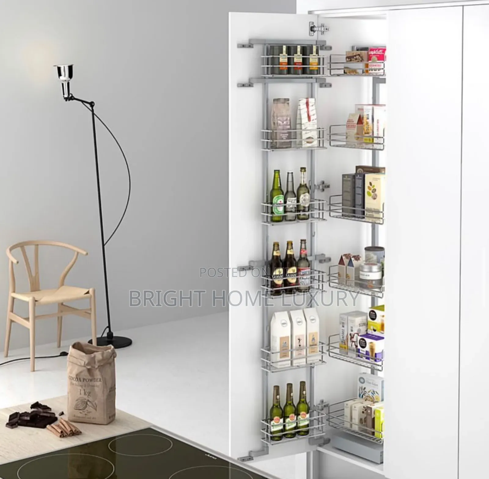 Kitchen Cabinet Pullout Pantry Unit