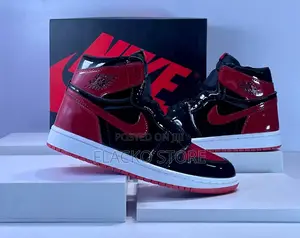 Original Air Jordan 1 High Og Patent Bred Sneakers