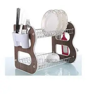 18inches Wooden and Steel Plate Rack and Drainer