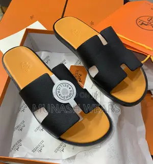 Original Leather Hermes Slipers
