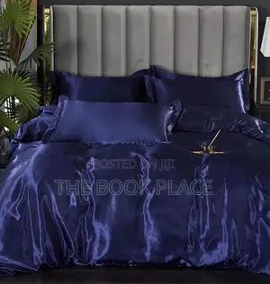 Navy Blue Silk Complete Set Bedding