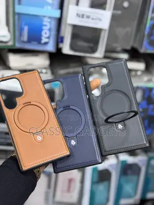 Leathermagsafe Case With Magnetic Stand for Galaxy S24ultra