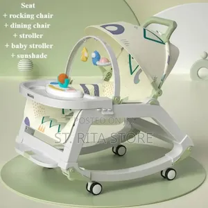 (Complete Set)5 in 1 Multifunctional Baby Rocker With Wheels