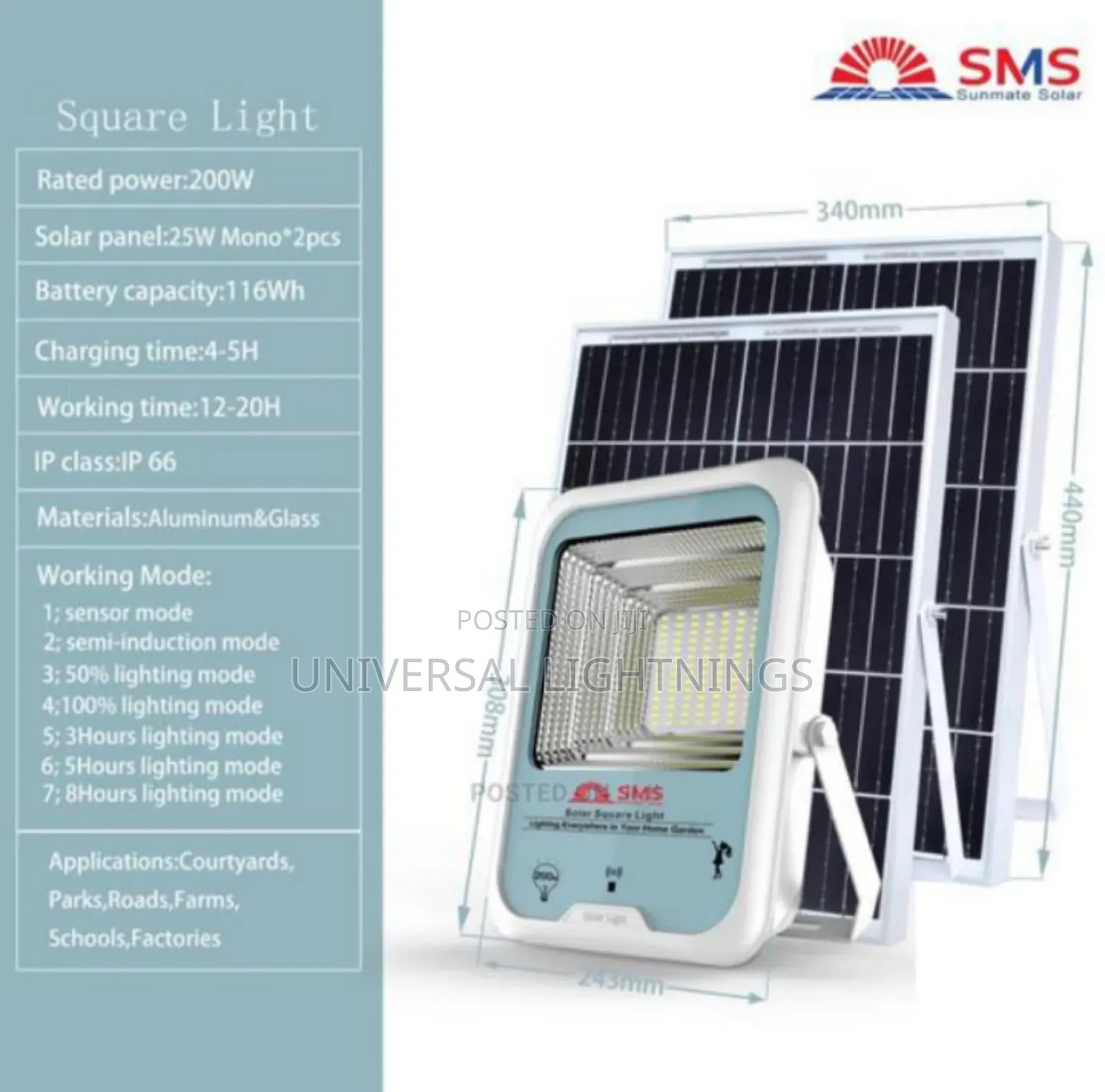 SMS 200w Double Panels