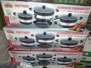 Hoffner 8pcs Non-Stick Pot Plus Fry-Pan-26cm/28cm/30cm+24cm
