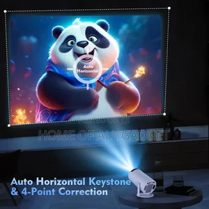 Smart Projector With Wifi 6 BT 5.0, Screen Adjustment, 18