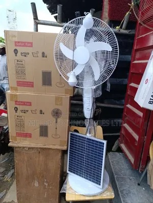 Solar Standing Fan With USB Nd Bulb
