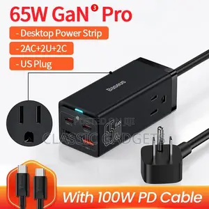 Baseus Power Strip 65W GAN Charger for Phones and Laptops
