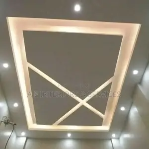POP Ceiling, Tv Console, Skimming of Wall
