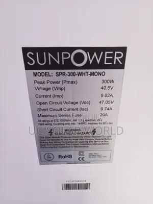 Sunpower 300w Panel