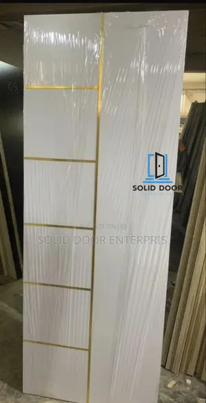 A Solid HDF Door With a Silver Chrome