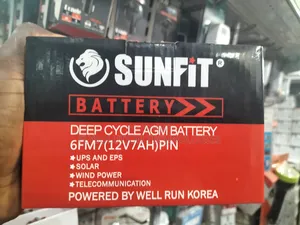 Sunfit 12V 7ah Deep Cycle UPS Fan Battery (Pin)