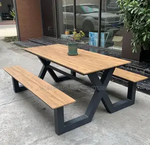 Simple Outdoor Wood Furniture Aluminum Frame