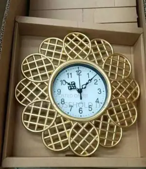 Decorative Antique Style Wall Clock for Living Room - Gold