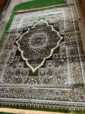 7by10 Fees Green Modern Persian Centre Rug