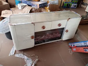 Top Class Imported Royal Tv Stand With Drawers and Fireflame