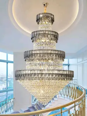 1400mm Big Crystal Chandelier Light, 8 to 9 Fit Length