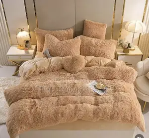 Fur Duvet and Bedsheet With Pillow Case