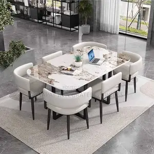 White Marble Top Dining Set