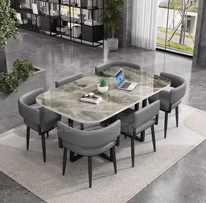 Quality Imported Set of Marble Dining Table With Six Chairs