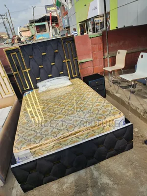 Quality 4.5by6 Upholstery Padded Bed Frame With One Bed Side