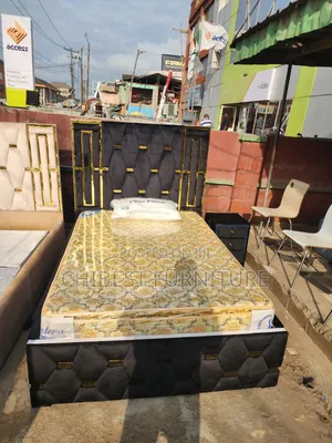 Quality 4.5by6 Upholstery Padded Bed Frame With One Bed Side
