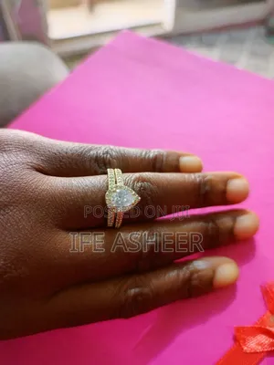 Zara Ladies Set of Engagement Wedding Ring 0004 - Silver