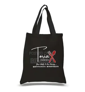 Black Branded Tote Bag