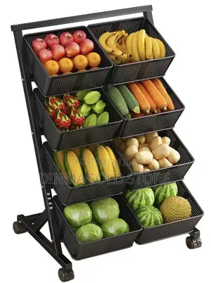 Vegetables Mental Storage Basket Shelves