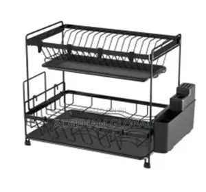 2 Tiers Dish Drainer With Cutlery Rack