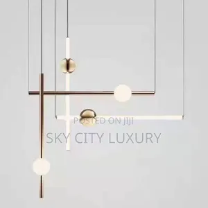 Led Postmodern Iron Glass Pendant Light