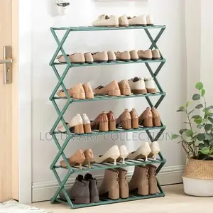 Foldable Shoe Rack Bamboo 5 Tier Shoe Rack Organizer