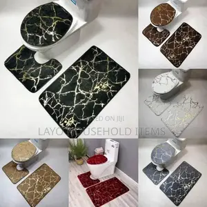 Set Flannel Carpet Bathroom