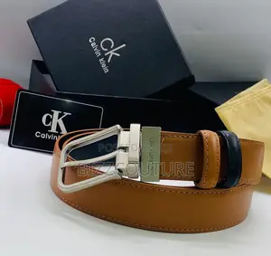 Original CALVIN Klein Buckle Brown Leather Belt in Store