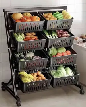 4 Tiers Metal Storage Basket Shelves