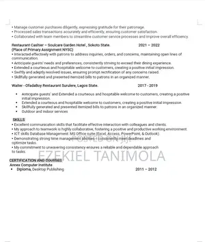 Part-Time Weekend CV