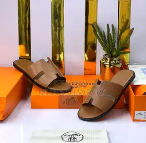Hermes Leather Slipers
