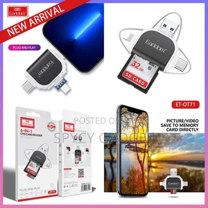 6-in-1 OTG Card Reader Plug Play
